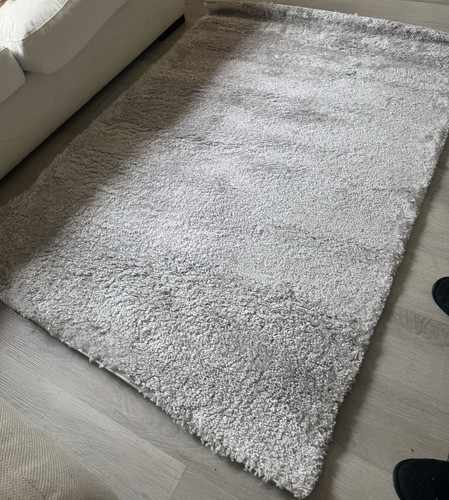 Grey shaggy rectangle area - grey,