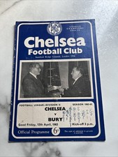Chelsea Vs Bury Football Programme , Division 2 , Match Played 12/04/1963 .