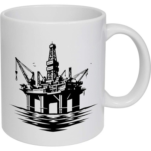 Offshore oil rig ceramic mug - 'offshore,