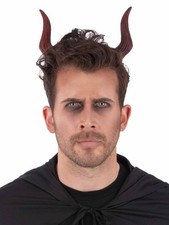 Small Moveable Devil Horn Headband Mens Ladies Halloween Fancy Dress Devil Horns