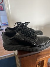 Black Patent Leather Lace Up