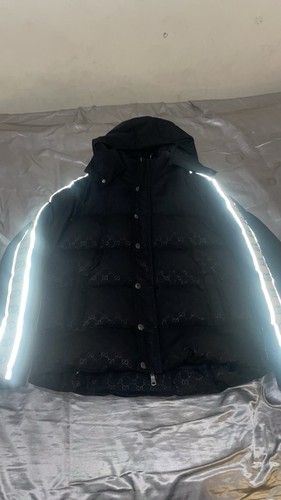 Gucci logo hooded puffer - gg,