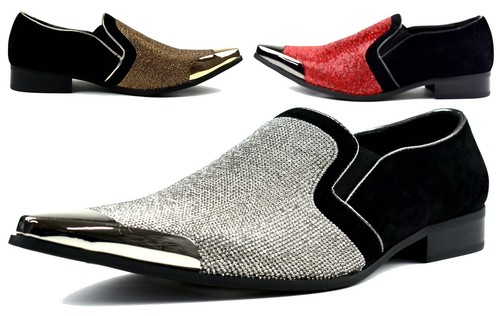 Mens diamante shoes - shoes, silver
