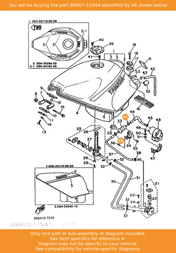 Yamaha clip 90467 11044 oem - yamaha, clip,