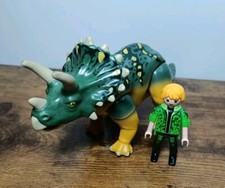 Playmobil Triceratops & Dino Boy 2007 Geobra Dinosaurs
