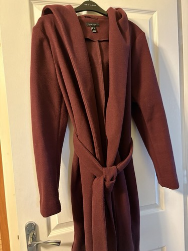 Burgundy hooded knee length - burgundy,