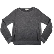 Wildfox Women's Gray Long Sleeve Top Soft Crewneck Sweatshirt Pullover Size M