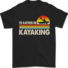 Id Rather be Kayaking Funny Kayak Canoe Mens T-Shirt 100% Cotton