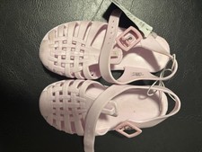 Girls Jelly Sandals shoes Gladiator Summer Holiday Buckle Pink size 8 infant 