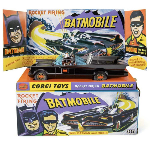Corgi batmobile with batman - with,