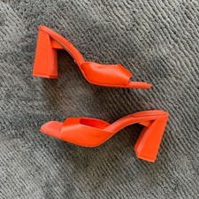 Zara Womens Slide Sandals Neon