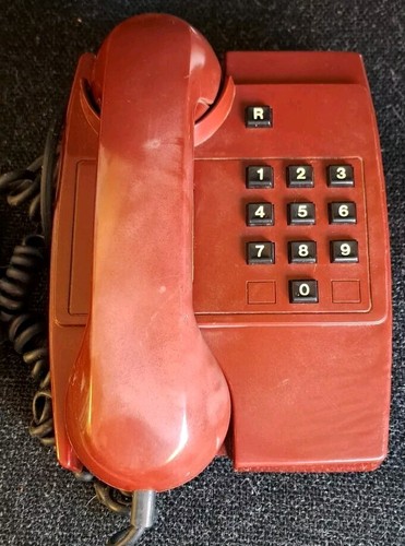 Vintage phone maroon - phone,,