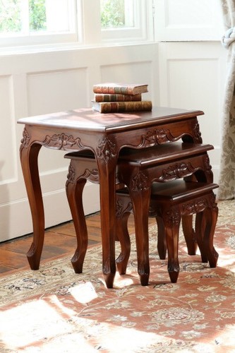 Mahogany nest tables 3 - nest,