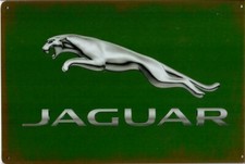 Retro Metal Sign, Garage, Man Cave, Bar 30cmx20cm Jaguar Green