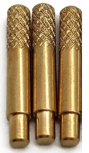 Patterned brass cribbage pegs - patterned,