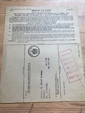 1943 Ministry Of Food Letter To Stiff & Sons of Kersey Suffolk re: Potatoes