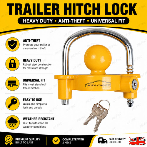 Heavy duty trailer hitch lock - heavy,