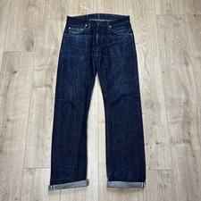 Levi’s 505-0217 LVC Selvedge Denim Jeans, Big E, Navy Indigo, Mens W32 L32