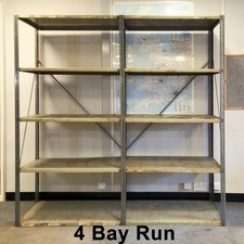 Dexion 4 x Bay Run 20 Shelves PICTURE ONLY SHOWS 2 x Bay Run SALE is FOR 4 BAY's