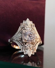 Art Deco Style Round Cut Lab