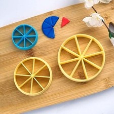 POLYMER CLAY PIE CUTTER CLAY RECIPE COLOUR MIXING SEGMENT CUTTER 3D PRINTED UK