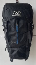 Highlander Starav 45L Rucksack Black Large Waterproof Hiking Backpack