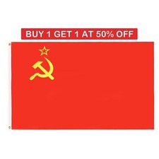 Soviet Union Russia Flag USSR 5X3Ft Country National Russian Socialist House Red