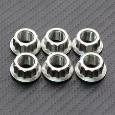 6x Titanium Rear Sprocket Nuts