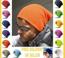 Mens Premium Slouch Beanie Knitted comfy warm Hat Cap Skateboard Surf Ski Ladies