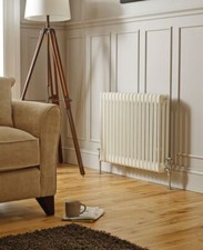K-Vit horizontal 4-column white radiator 650mm height x 600mm width