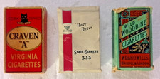 3 empty vintage cigarette
