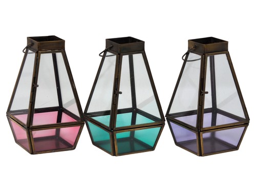 Glass and metal - and, candle