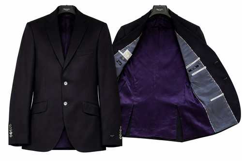 Paul smith black travel blazer - black,