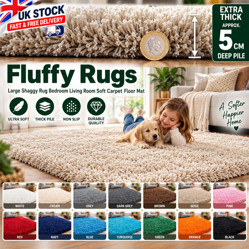 Fluffy rugs large shaggy rug - fluffy,