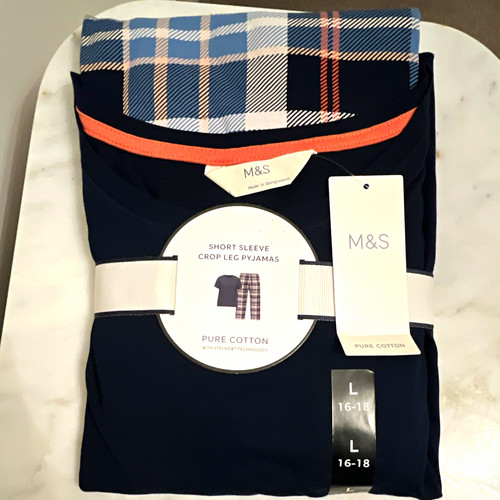 Ladies cotton pyjama set l - ladies,