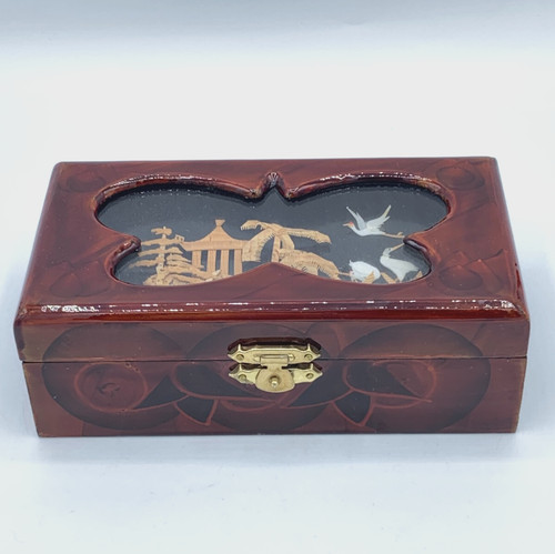 Red wooden lacquered - wooden, oriental