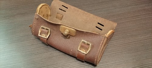 Old original gdr bicycle bag - old,