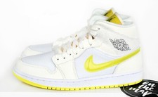 Nike Air Jordan 1 Retro Mid SE W Voltage Yellow White UK 3 4 5 6 7 8 9 US New