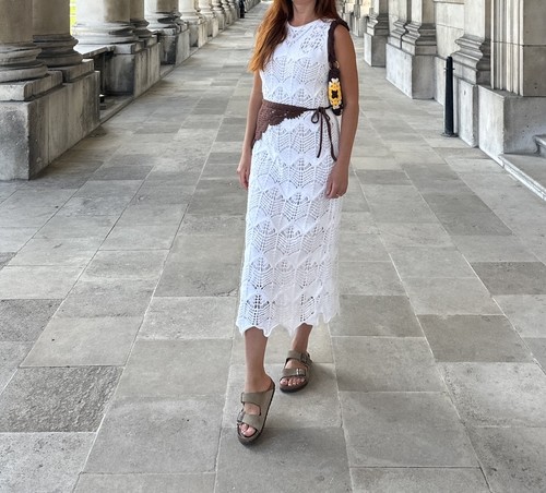 Zara white open - white, crochet