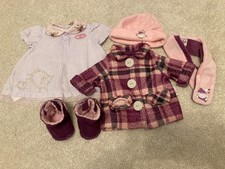 ? ZAPF STUNNING BABY ANNABELL BUNDLE ? DOLLS CLOTHES ~ COAT, DRESS ~ ROLE PLAY