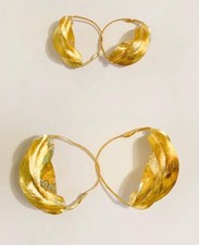 Fulani Earrings Gold Colour Hoop Kwotene Kange