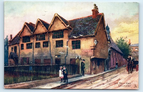 Postcard leicester old town - old,