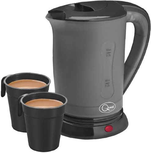 Black compact travel - black, kettle