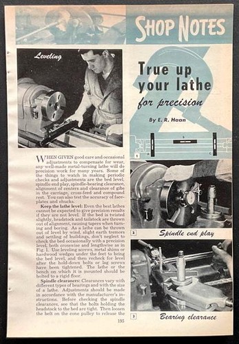 True your lathe for - “true, up