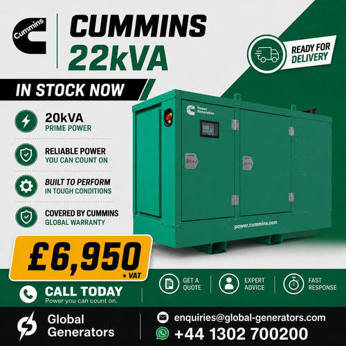 Cummins 22kva 18kw - new, diesel