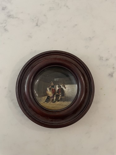 Framed prattware the zither - prattware, 'the