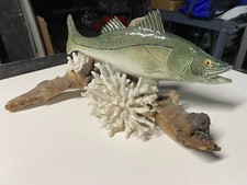 Beach Coastal Decor Coral Reef Fish Home Office Desk Decor Sculpture Sta...