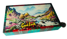 Advertising Tin Biscuit Scotland Tartan Good Luck William Crawford Vintage ra