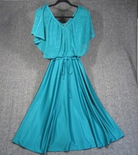 Vtg Formal Crochet Dress Women