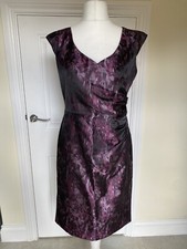 Alexon Formal Occasion Mother of the Bride Dress Size 12 Purple Aubergine